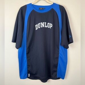 Dunlop Sport Black Blue Logo Short Sleeves T-Shirt XL
